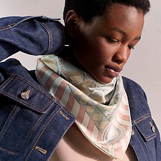 Pony Pit Stop double face scarf 90 - Grey | Hermès USA